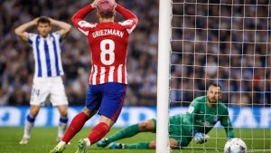 Antoine Griezmann bỏ lỡ cơ hội ngon ăn khiến Atletico mất điểm đáng tiếc